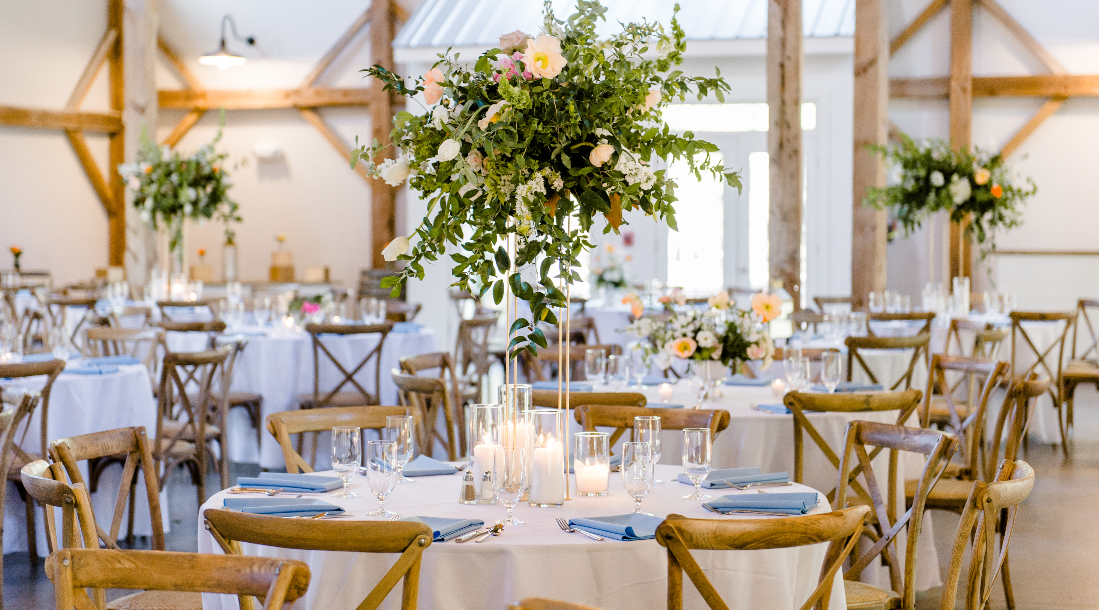 Wedding Rental Table Setup