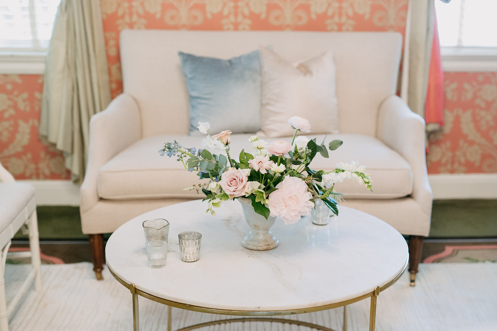 Carlisle sofa styled at wedding